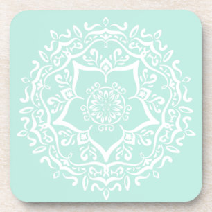 Dessous-de-verre Mandala en verre marin