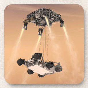 Dessous-de-verre Manoeuvre de Sky Crane pendant la descente Mars de