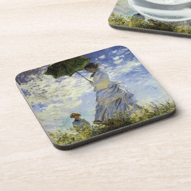 Dessous-de-verre Marche, dame avec un Parasol (Côté gauche)