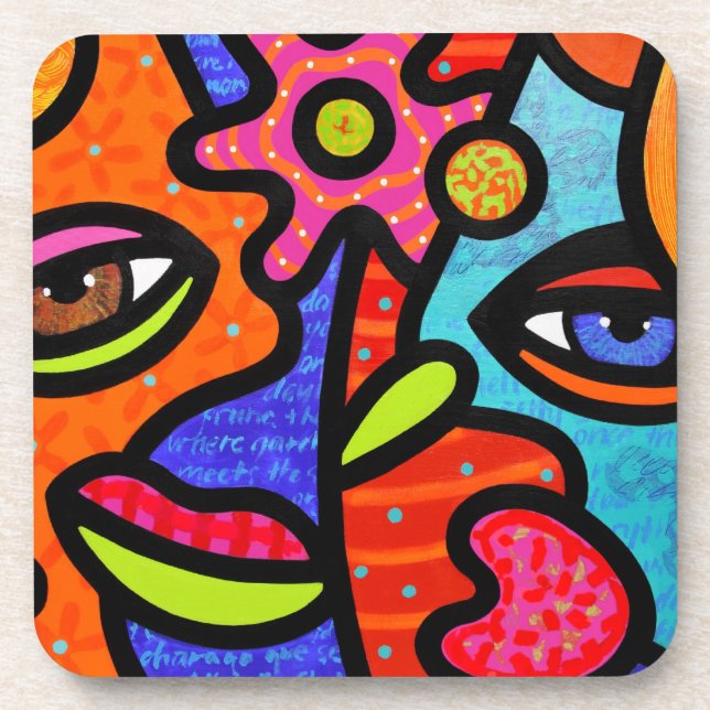 Dessous-de-verre "Marché de fleur " (Devant)