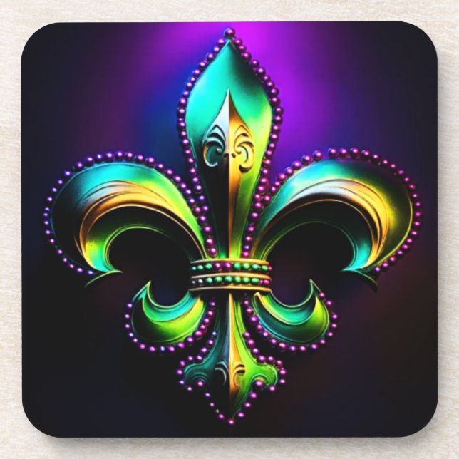 Dessous-de-verre Mardi Gras Fleur De Lis (Devant)