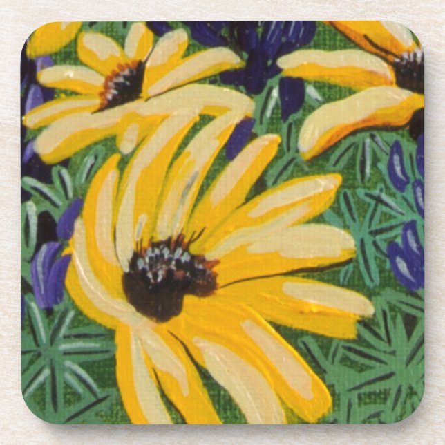 Dessous-de-verre Marguerites jaunes (Devant)