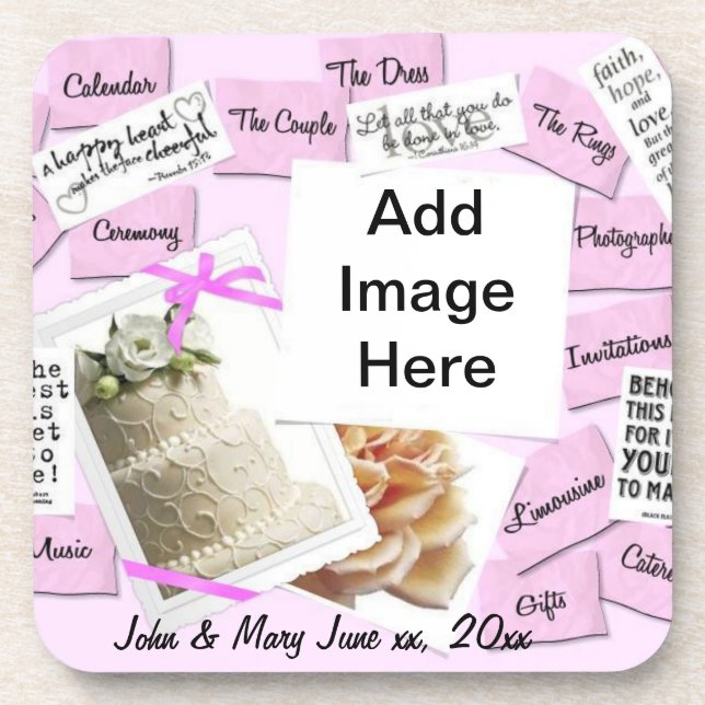 Dessous de verre mariage (Devant)