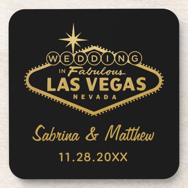 Dessous-de-verre Mariage à Las Vegas Signer mariage favori (Devant)