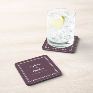 Dessous-de-verre Mariage élégant Moderne Violet Minimaliste Nouveau