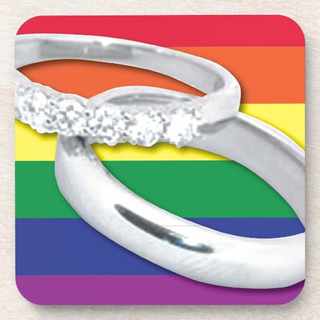 Dessous-de-verre Mariage gay lesbien (Devant)