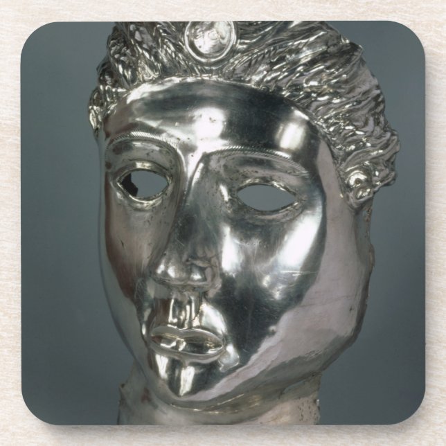 Dessous-de-verre Masque argenté, romain, ?ère moitié de l'ANNONCE (Devant)
