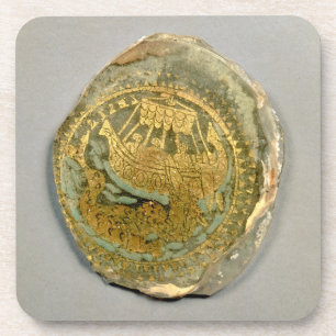 Dessous-de-verre Médaillon dépeignant Jonas et la baleine, romaine,