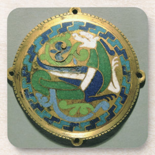 Dessous-de-verre Médaillon dépeignant un dragon, Français, de