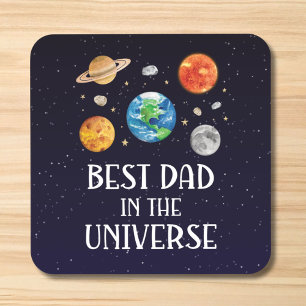 Dessous-de-verre Meilleur Papa de l'Univers Citation Drôle Fête des