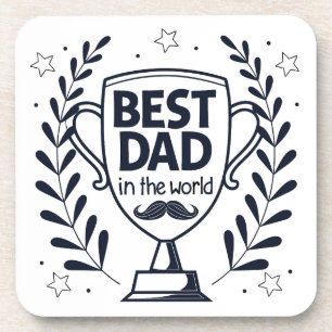 Dessous-de-verre Meilleur Trophée Papa - Cadeau de fête du Père