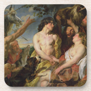 Dessous-de-verre Meleager et Atalanta (huile sur la toile)