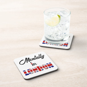 Dessous-de-verre Mental In London Beverage Coaster