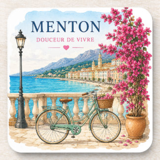 Dessous-de-verre Menton French Riviera bicycle coasters