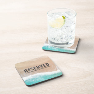 Dessous-de-verre mer et sable de réserve cadeau de vacances été pla