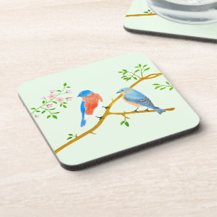 Dessous-de-verre Merles Sous-verres Vert pâle