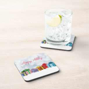 Dessous-de-verre Merveilleux Cadeaux de Noël Arc-en-ciel