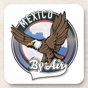 Dessous-de-verre Mexique par patch de voyage aérien.