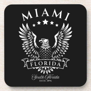 Dessous-de-verre Miami Sud de la Floride Vintage Eagle