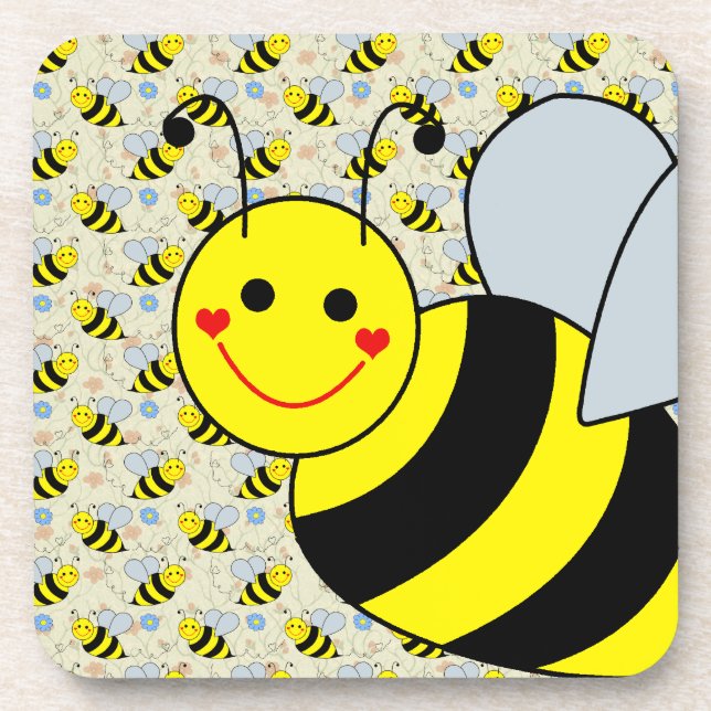 Dessous-de-verre Mignon gaffez l'abeille (Devant)