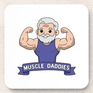 Dessous-de-verre Mignon Papa Musclé Kawaii Barbu Bodybuilder
