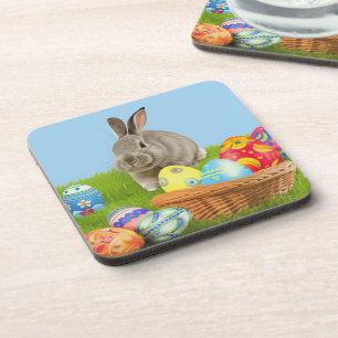 Dessous-de-verre Mignonne Bunnyi de Pâques pour une humeur positive