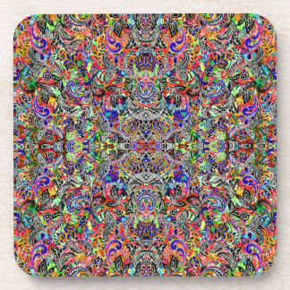 Dessous-de-verre Mignons motifs de fleurs colorés mélangés