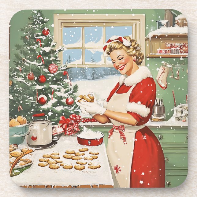 Dessous-de-verre Mme Claus Plaisir De La Cuisine De Vacances (Devant)