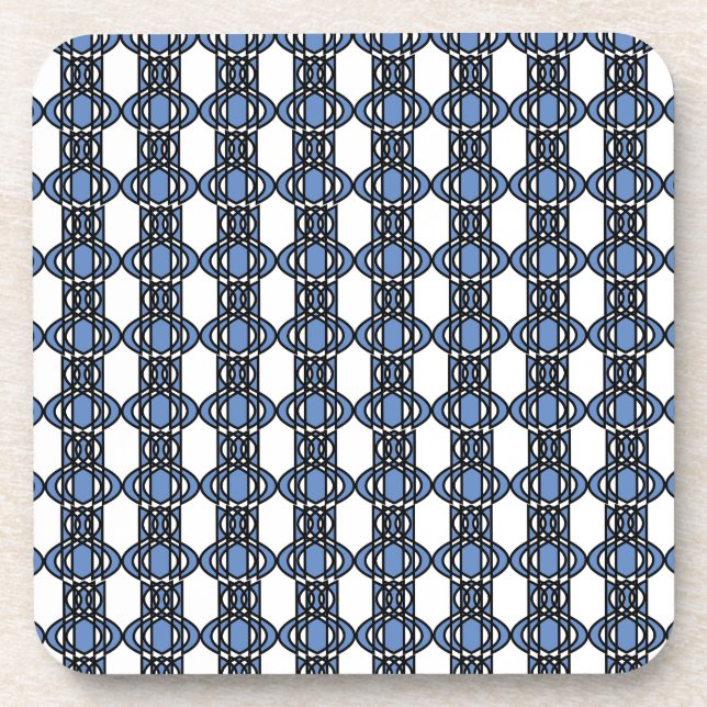 Dessous-de-verre Mod Retro Blue Abstrait Scarab Motif (Devant)