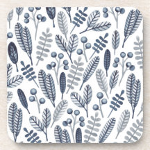 Modèle floral moderne blanc scandinave