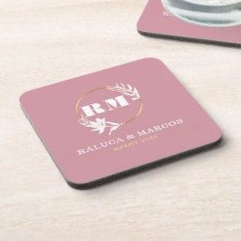 Dessous-de-verre Modern Custom Monogram Anniversary Keepsake