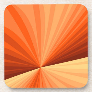 Dessous-de-verre Moderne Abstrait Orange Rouge Vanille Graphique Fr