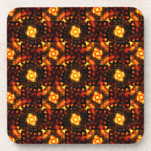 Dessous-de-verre Moderne Bohème Élégante Motif d'Art Abstrait Doré 