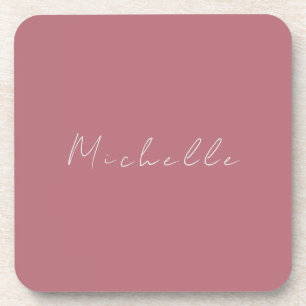 Dessous-de-verre Moderne minimaliste tendance Rose manuscrit Or