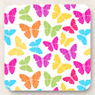Dessous-de-verre Moderne Vibrant Arc-en-ciel Butterfly mûre Motif
