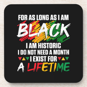 Dessous-de-verre Mois de l'histoire des Noirs Pour aussi longtemps