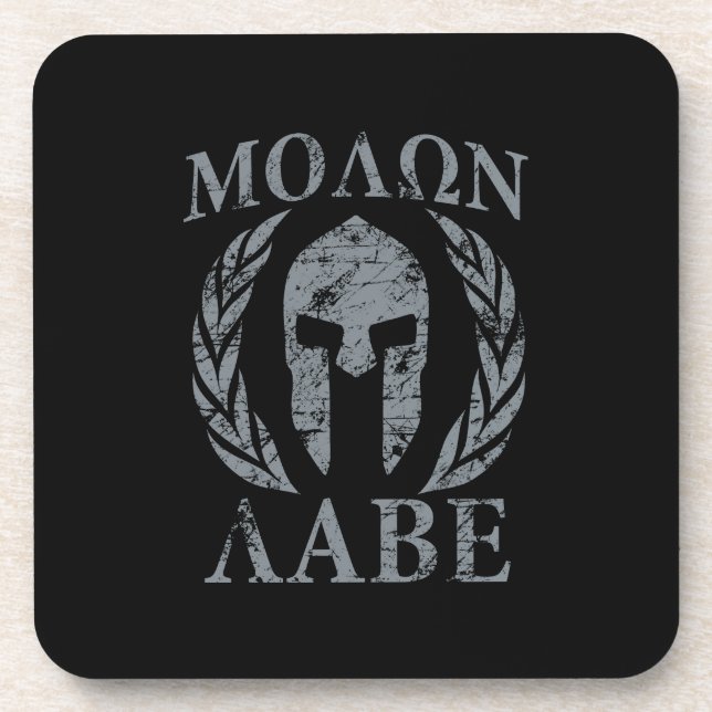 Dessous-de-verre Molon Labe Grunge Armure spartiate (Devant)