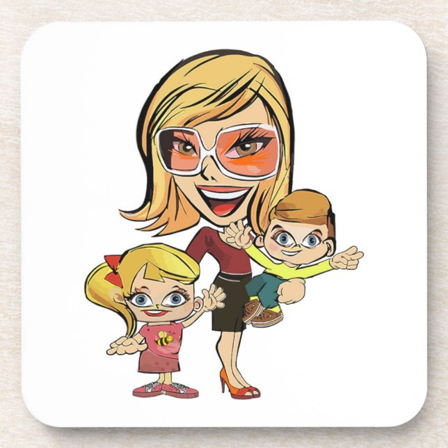 DESSOUS-DE-VERRE MOM ET ENFANTS (Devant)