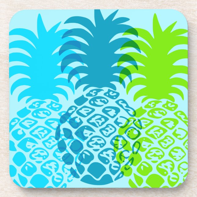 Dessous-de-verre Momona Pineapple Hawaiian Tropical (Devant)