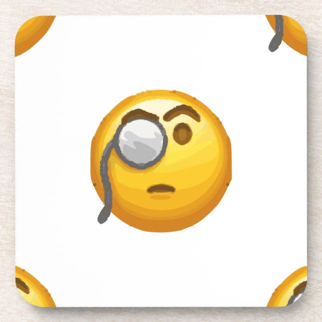 Dessous-de-verre monocle émoji (Devant)
