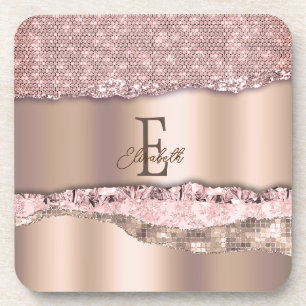 Dessous-de-verre Monogramme de Parties scintillant Gold Diamonds Ro