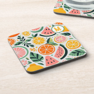 Dessous-de-verre Monogramme d'été du blogueur gastronomique Décor d