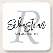 Monogramme et nom personnalisés