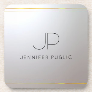 Dessous-de-verre Monogramme Original Modèle tendance Gold Silver