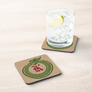 Dessous-de-verre Monogramme personnalisé Style Celtique Ouroboros