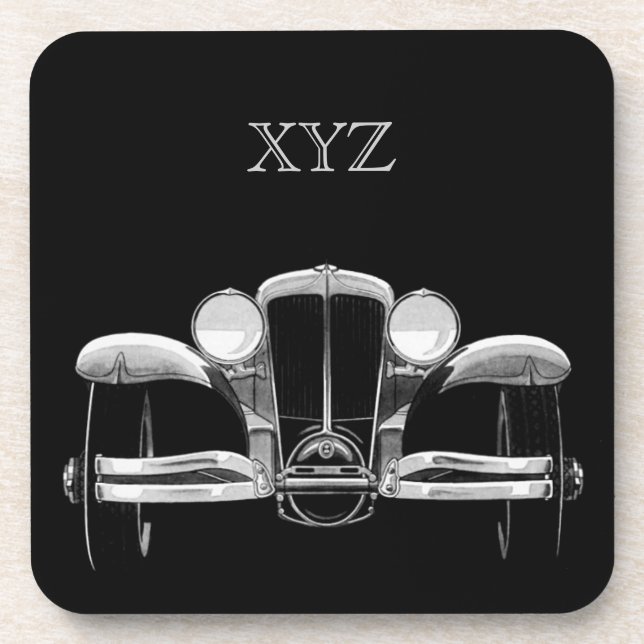 Dessous de verre monogrammes personnalisés de voit (Devant)