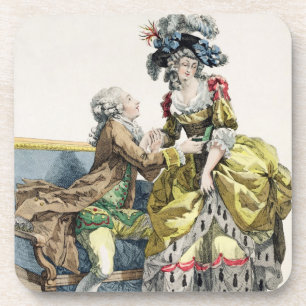 Dessous-de-verre Monsieur élégant proposant à Madame dans un