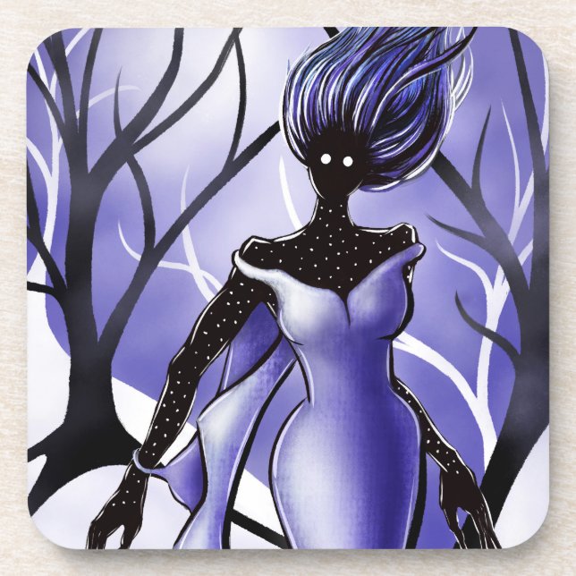 Dessous-de-verre Monster Macabre de la femme déplaisante (Devant)