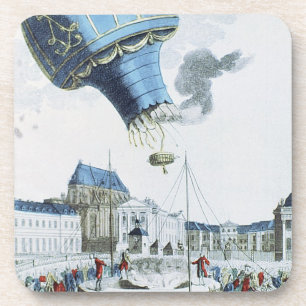 Dessous-de-verre Montée de la montgolfière de frères de Montgolf