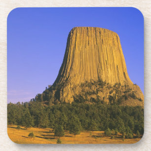 Dessous-de-verre Monument national de la tour Devils au Wyoming